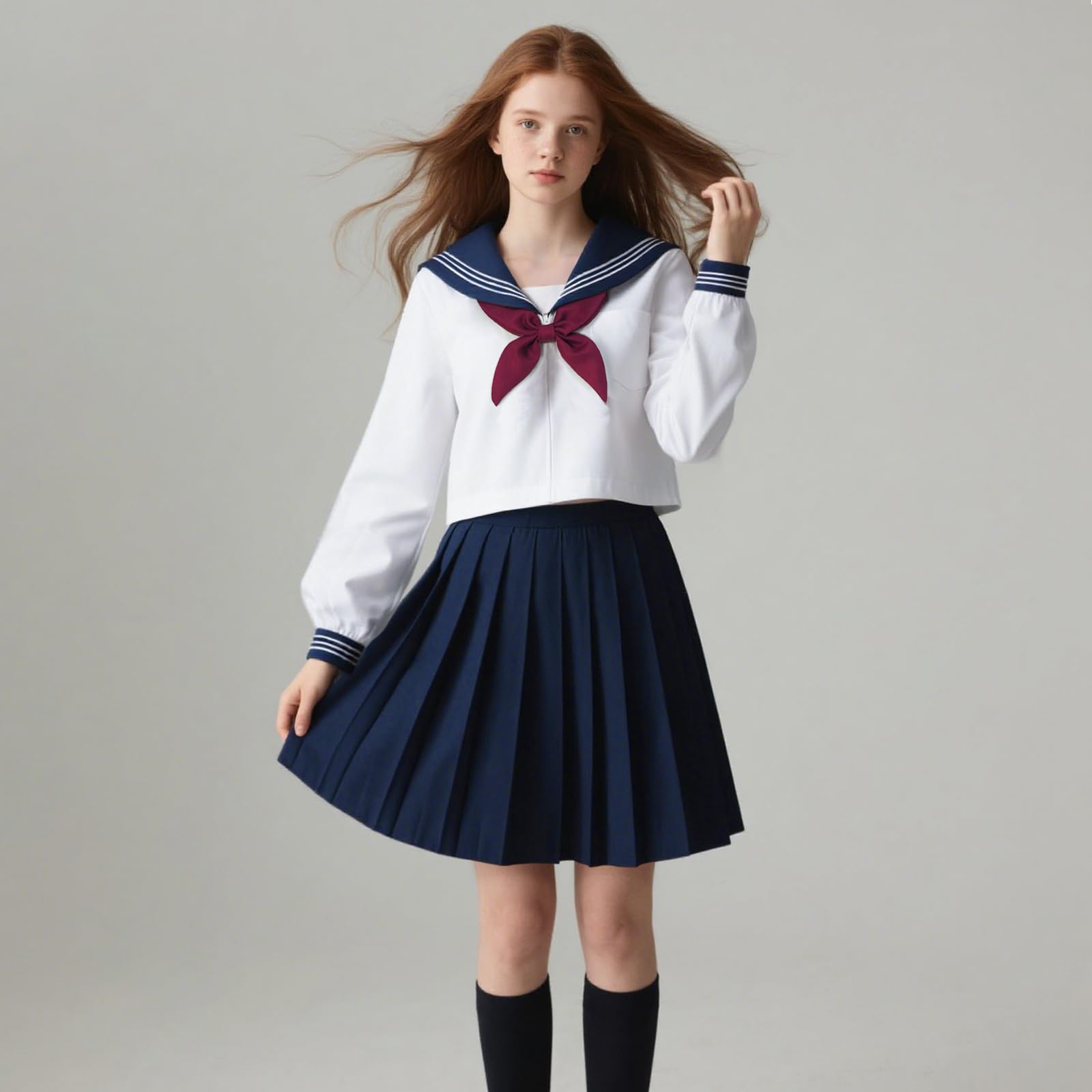 Damen Kostüme Kawaii Japanischer Matrosenanzug Schulmädchen JK Uniform für Cosplay