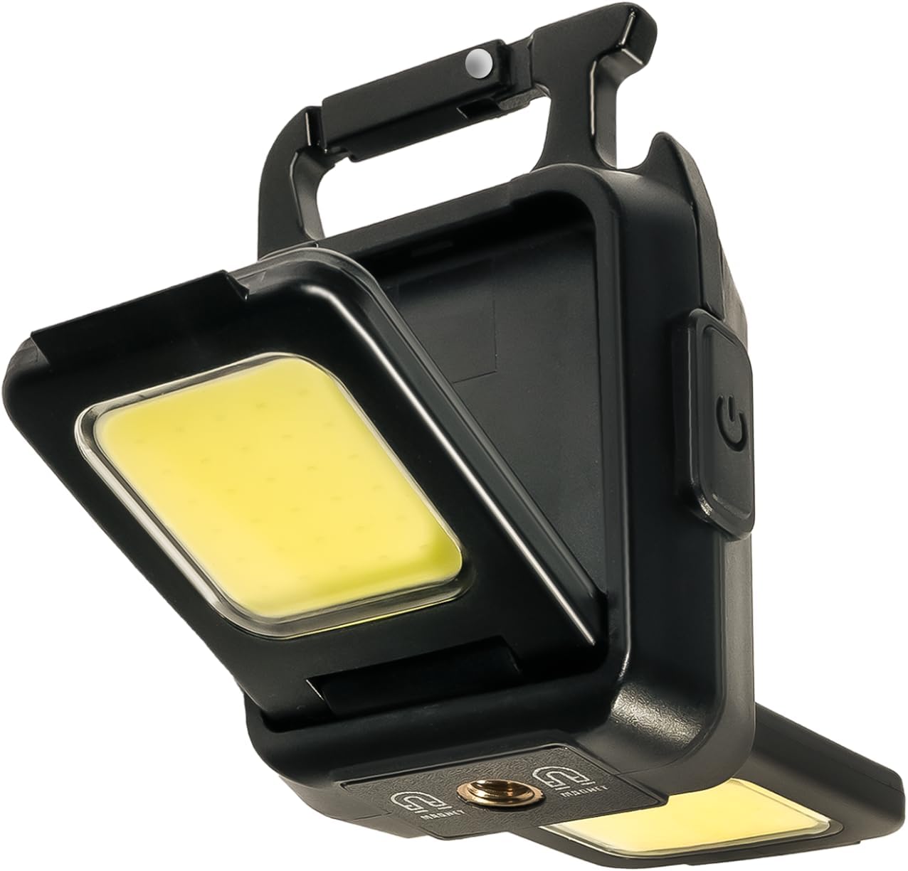 COB Rechargeable Keychain Light,2-Sided Lighting,Hangable Camping Light | 8-Hour Runtime | Dual LED + Flashlight Warning Mode | IPX3 Waterproof | Must-Have for Hiking & Outdoors