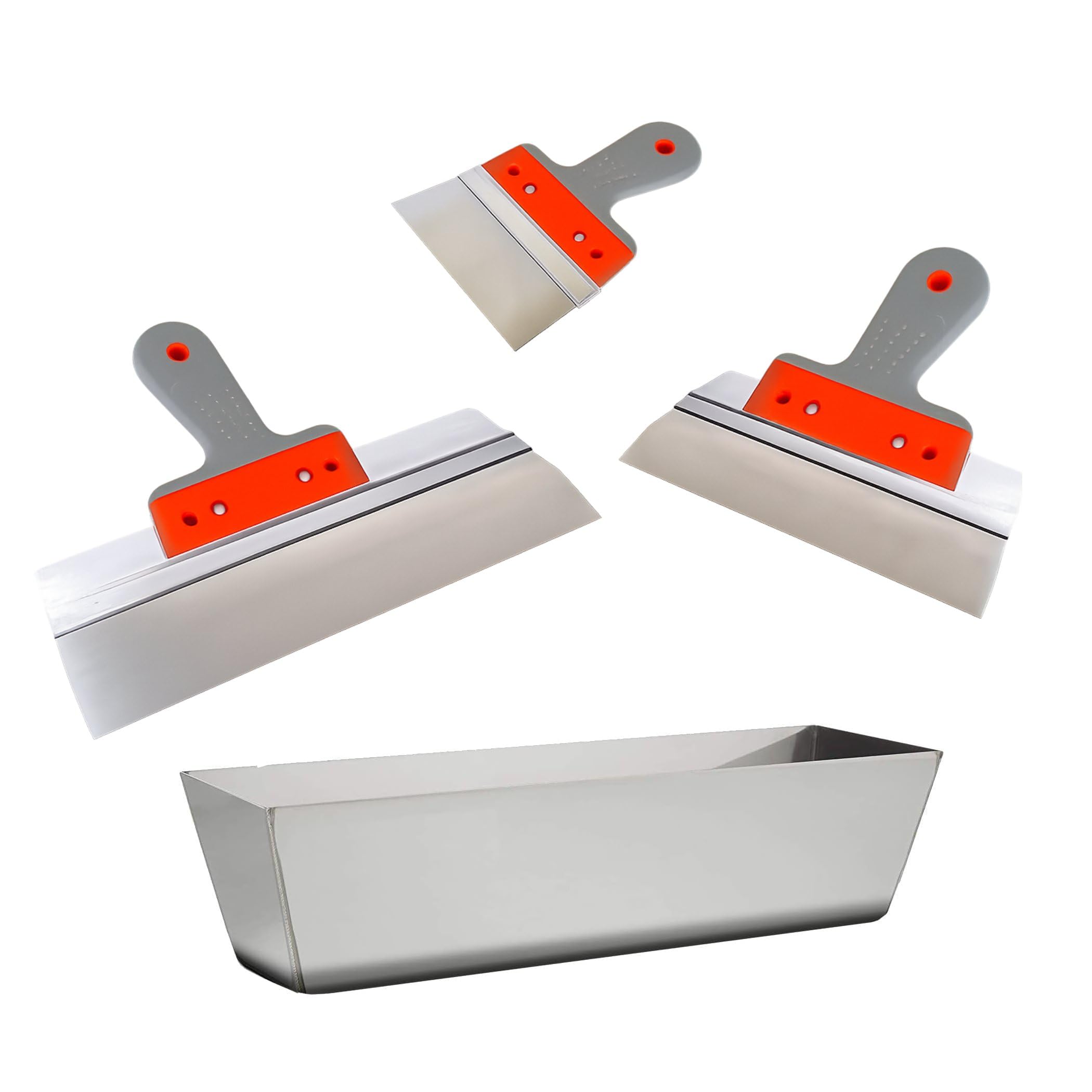 Poêle à boue 25 cm et couteaux de remplissage inox pour joint de mur et cloison sèche
