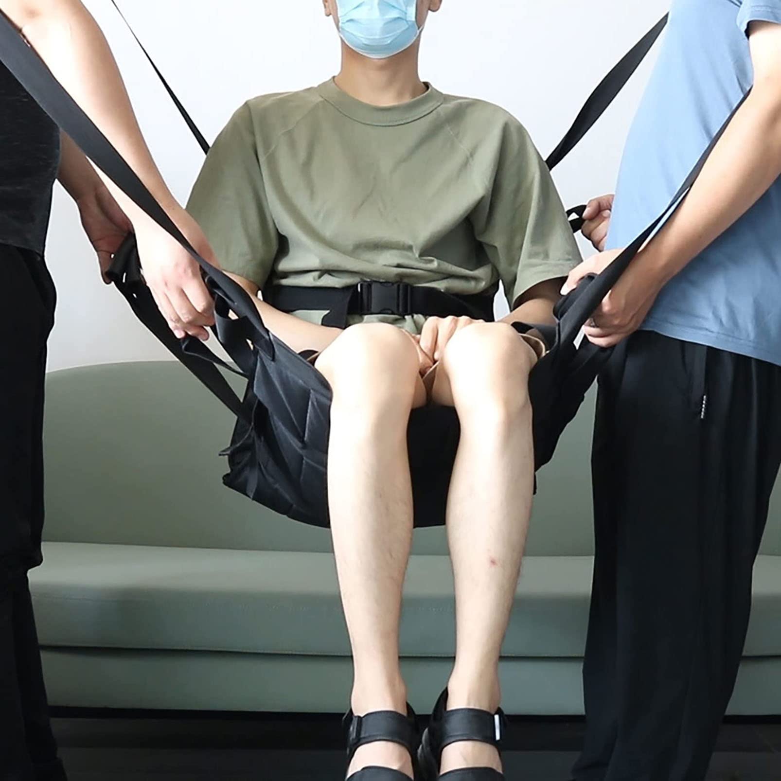 Cuscino del Sedile per trasferimento con Imbracatura Regolabile con Assi di trasferimento per Scale - Ideale per Anziani e disabili - Accessibile alle sedie a rotelle