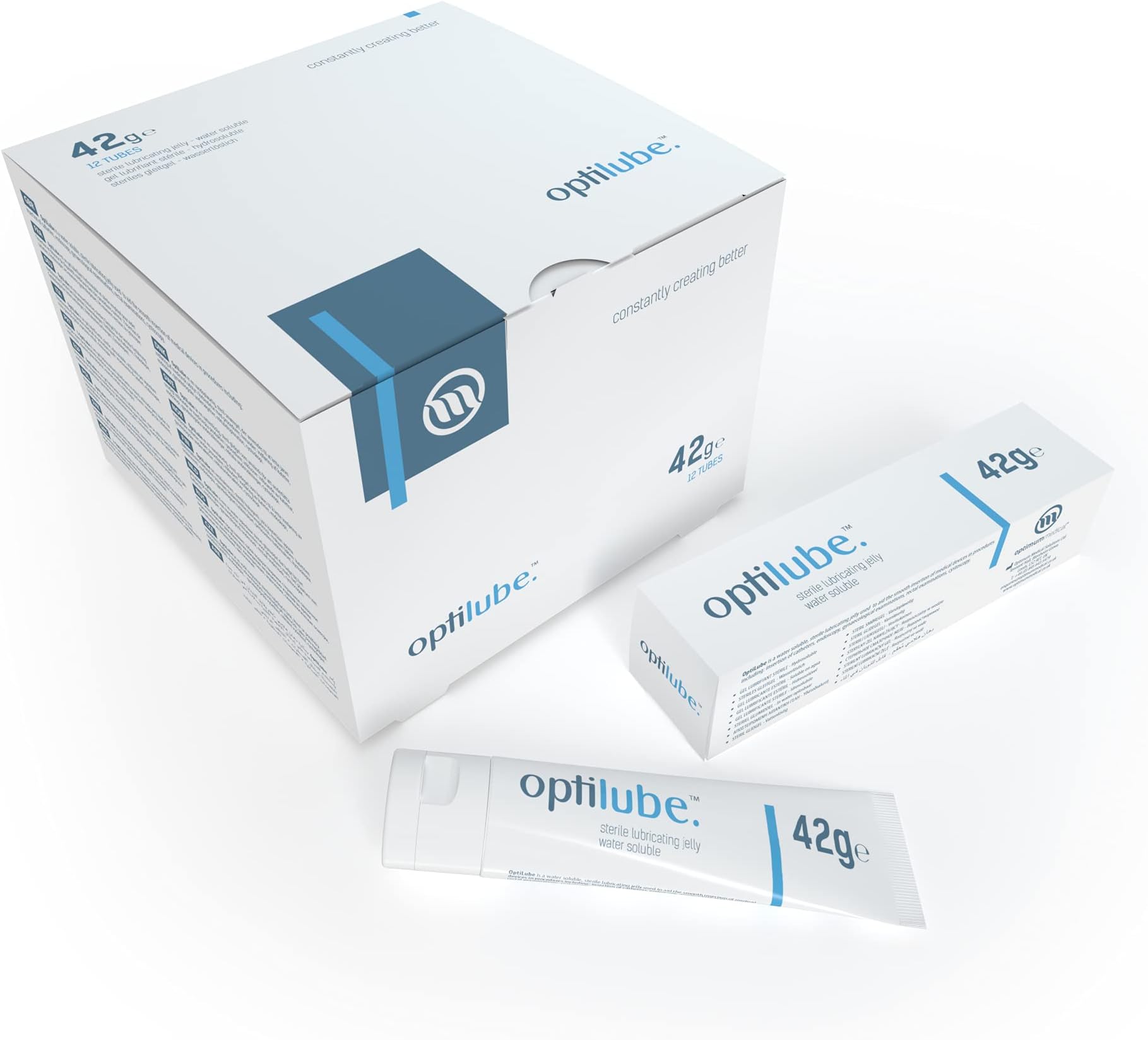 Tubes (42g x12) - Sterile Lubricating Jelly for Insertion of Medical Devices in 5g, 42g, 82g, and 113g Tubes, Water Soluble Lubricant with Easy-to-Use Flip Cap (42g x12)