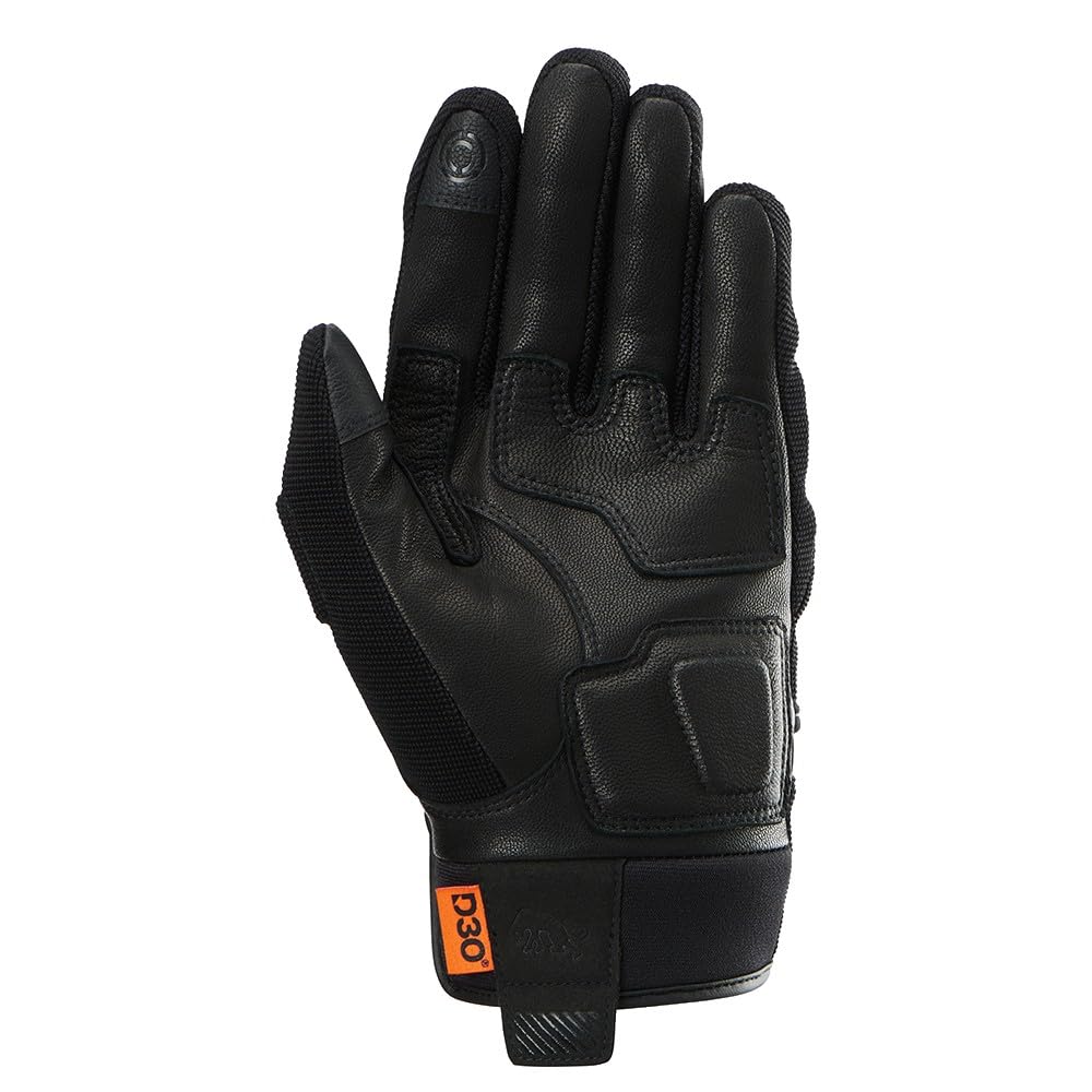 Furygan Jet D3O Evo - Gants Moto et Scooter Homme Été Homologués CE - Paume 100% Cuir - Textile Respirant - Tactile, Protection D3O
