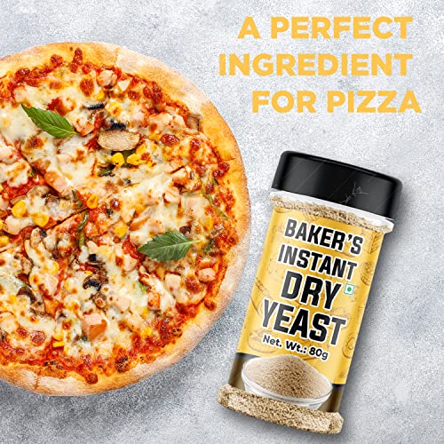 Image of BAKE KING Baker's Instant Yeast 80grm | Active Dry Yeast Powder for Baking Bread and Cake