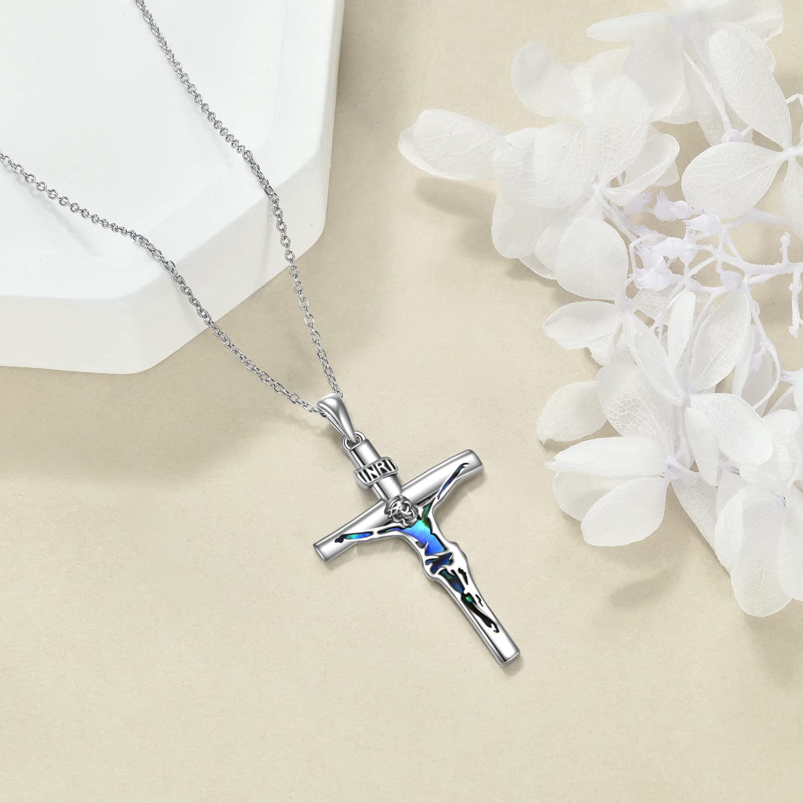 Snapklik.com : Crucifix Cross Necklace Sterling Silver INRI Cross ...