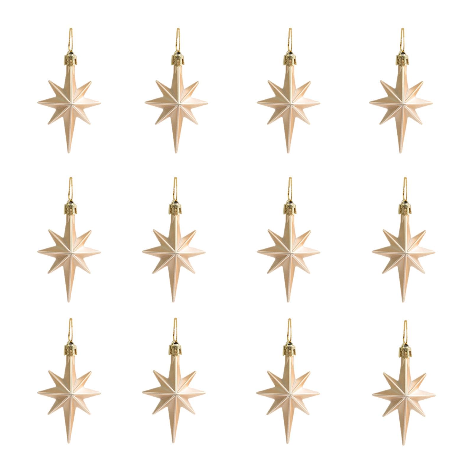 Pendentifs Poinsettia champagne pour décoration intérieure et étiquettes cadeaux de Noël