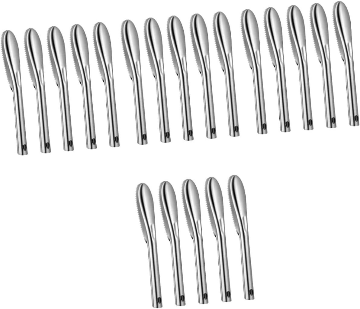 Mipcase 8pcs Stainless Steel Fish Scaler Reusable Fish Scale Remover Tool for Kitchen