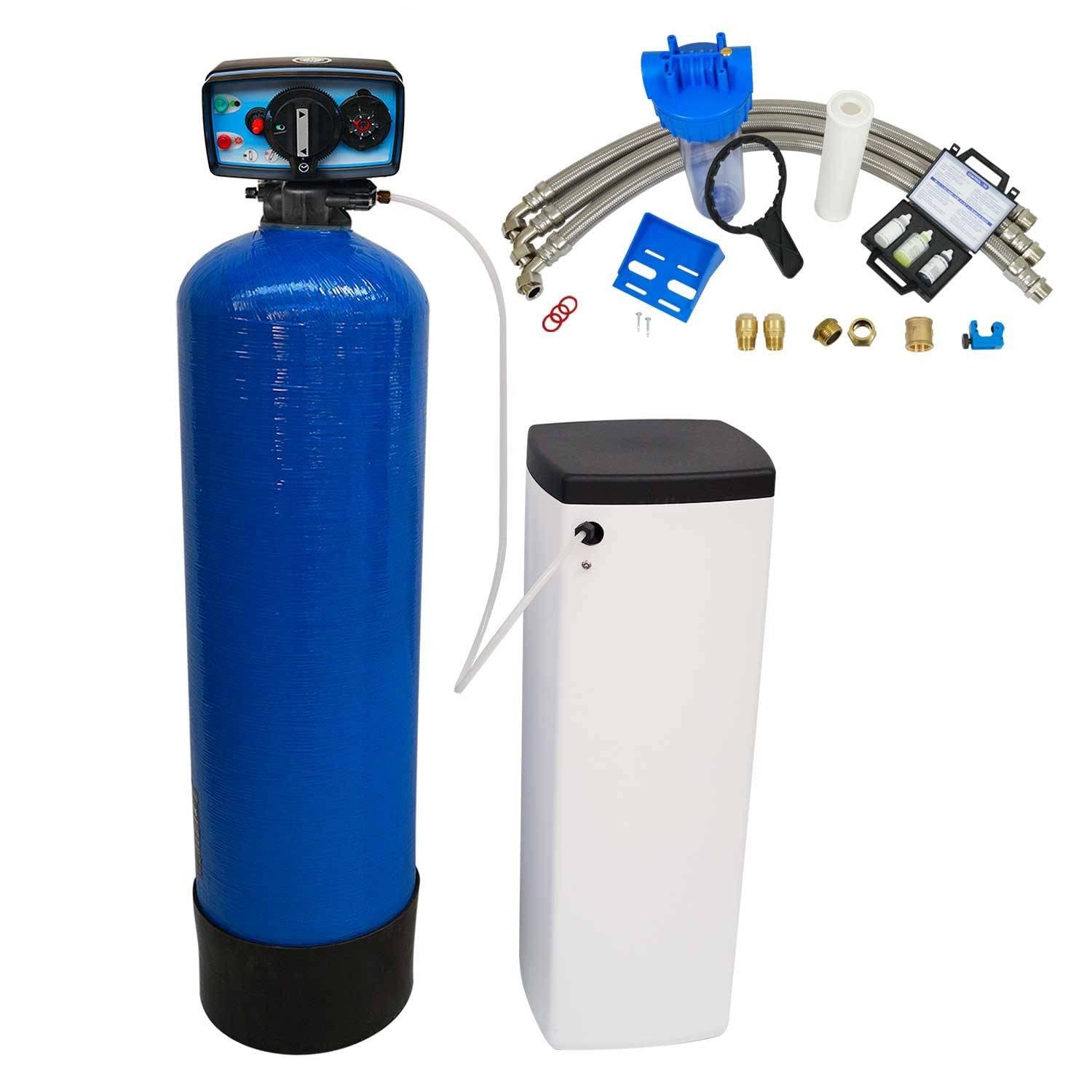 Descalcificador Bi-bloques 30l Toodo Fleck 5600 Cronométrico Con Kit De Instalación Descalcificador De Agua Domestico