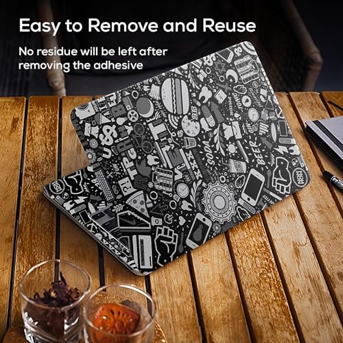 Image of Full Body Laptop Skin Bubble-Free| Laminated| Removable| HD Quality Sticker for Laptops Upto 15.6 Inches Compatible with Hp /Dell /Acer /Lenovo /Asus etc.(Illustrations-225)