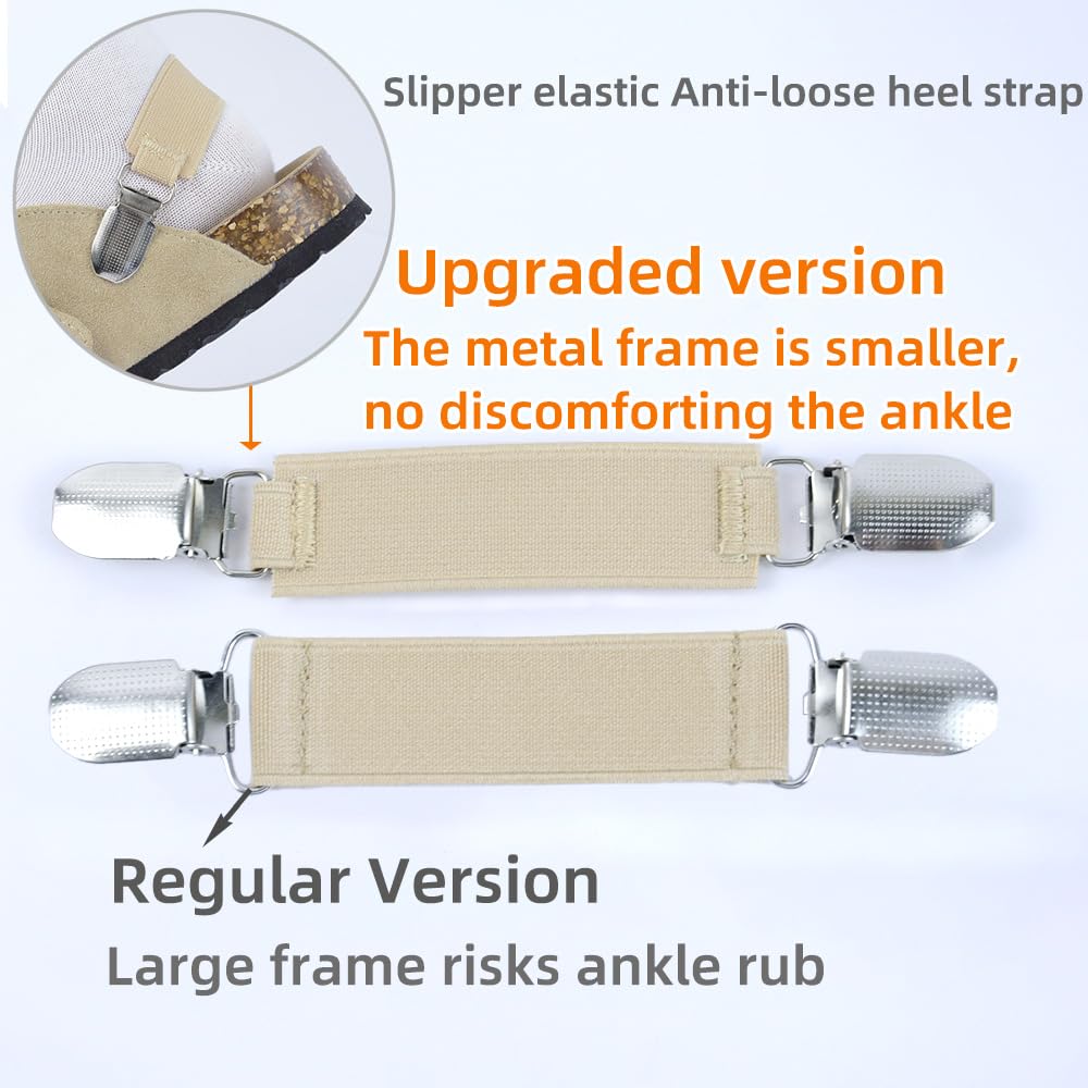 Nuevo 1 par de zapatos elásticos correas de talón cinturones lazos antideslizantes con broche de clip corbata cordones anchos antisueltos para zapatillas sandalias