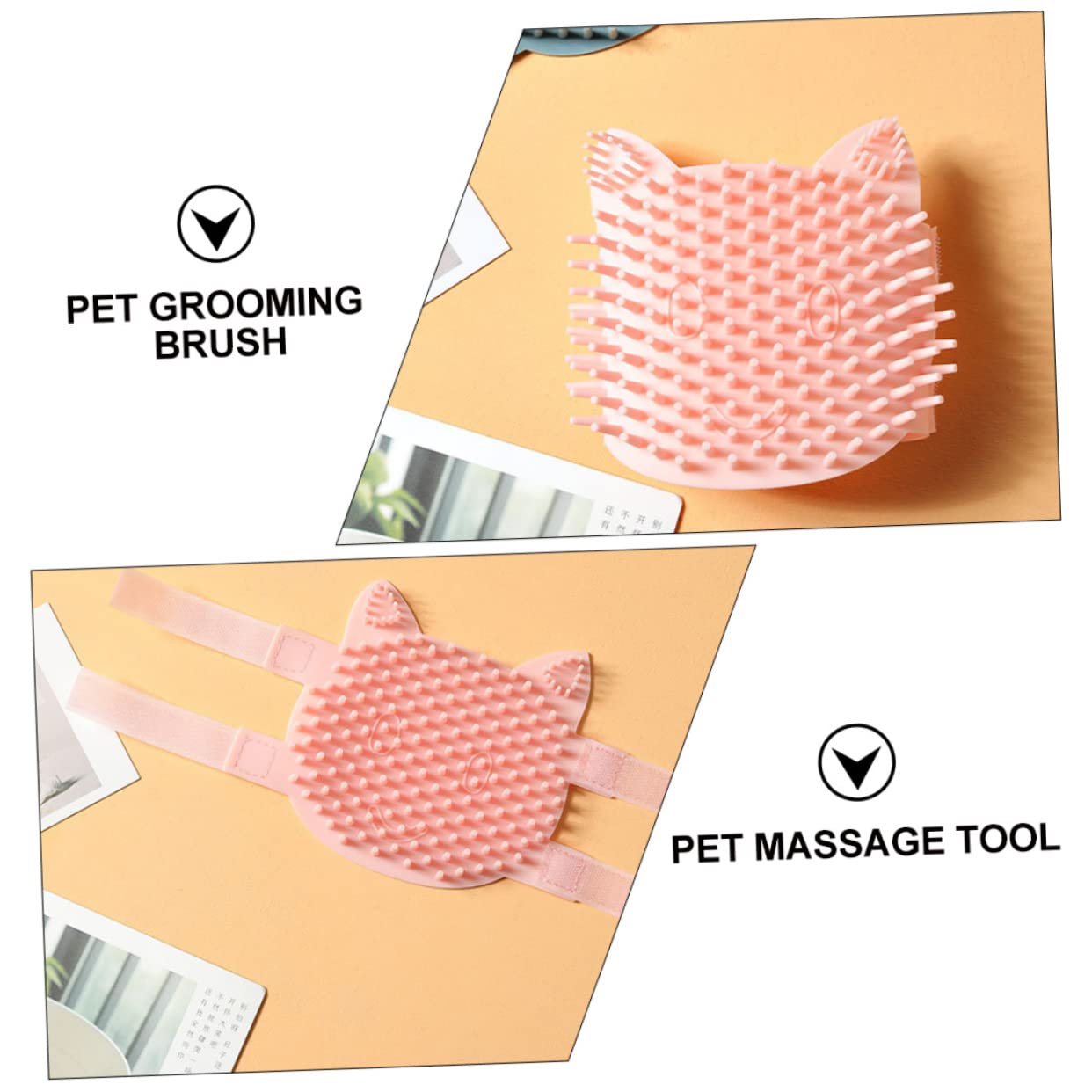 FOMIYES 3piezas Cepillo De Masaje Para Gatos y Diseño De Cepillo Quitapelos Autolimpiable Para Esquinas y Muebles Para Cuidado De