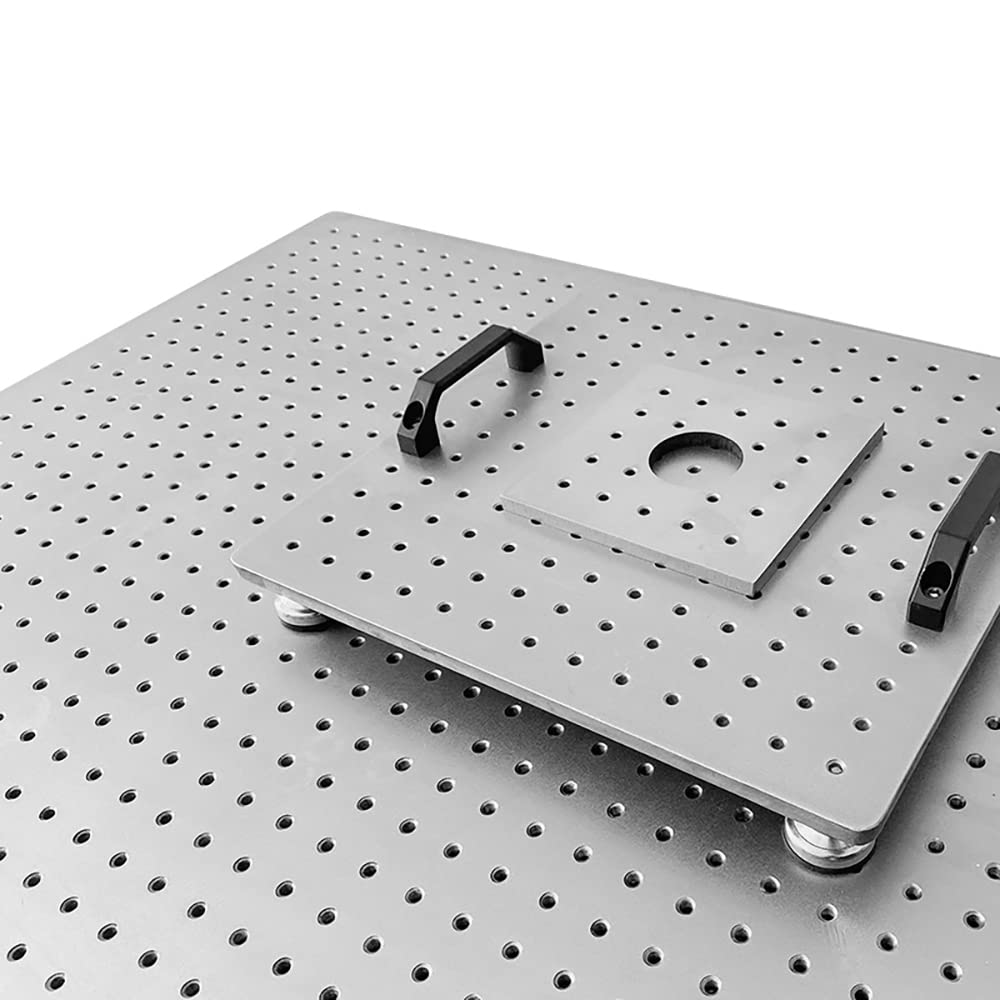 Toplionace 150x150x8mm Optische Experimentierplatte Aus Edelstahl, Werkbank mit Hoher Magnetischer Leitfähigkeit, Optische Tischplatte Aus Stahl