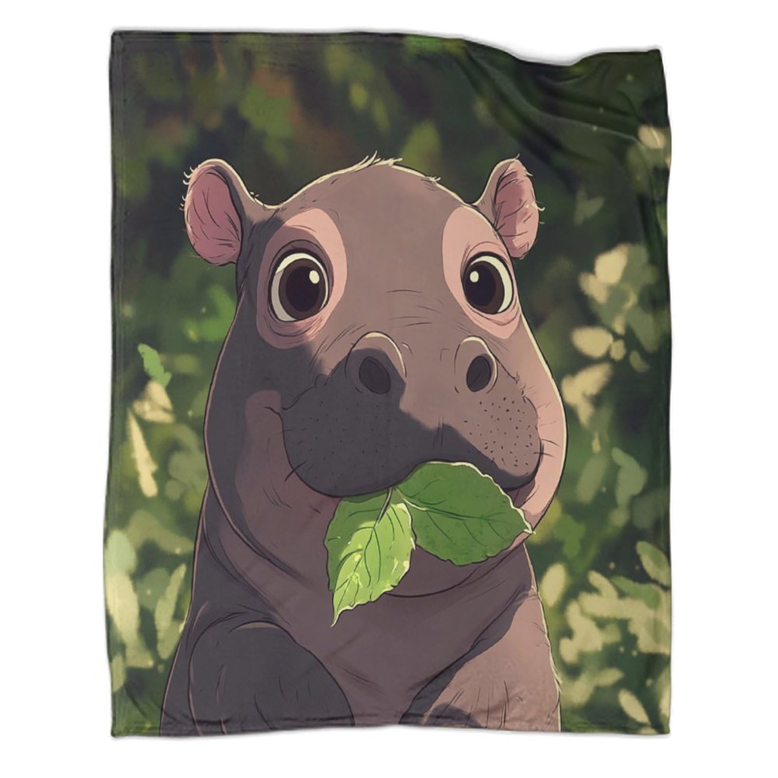 Couverture douce hippopotame 3D une idée cadeau originale pour adulte