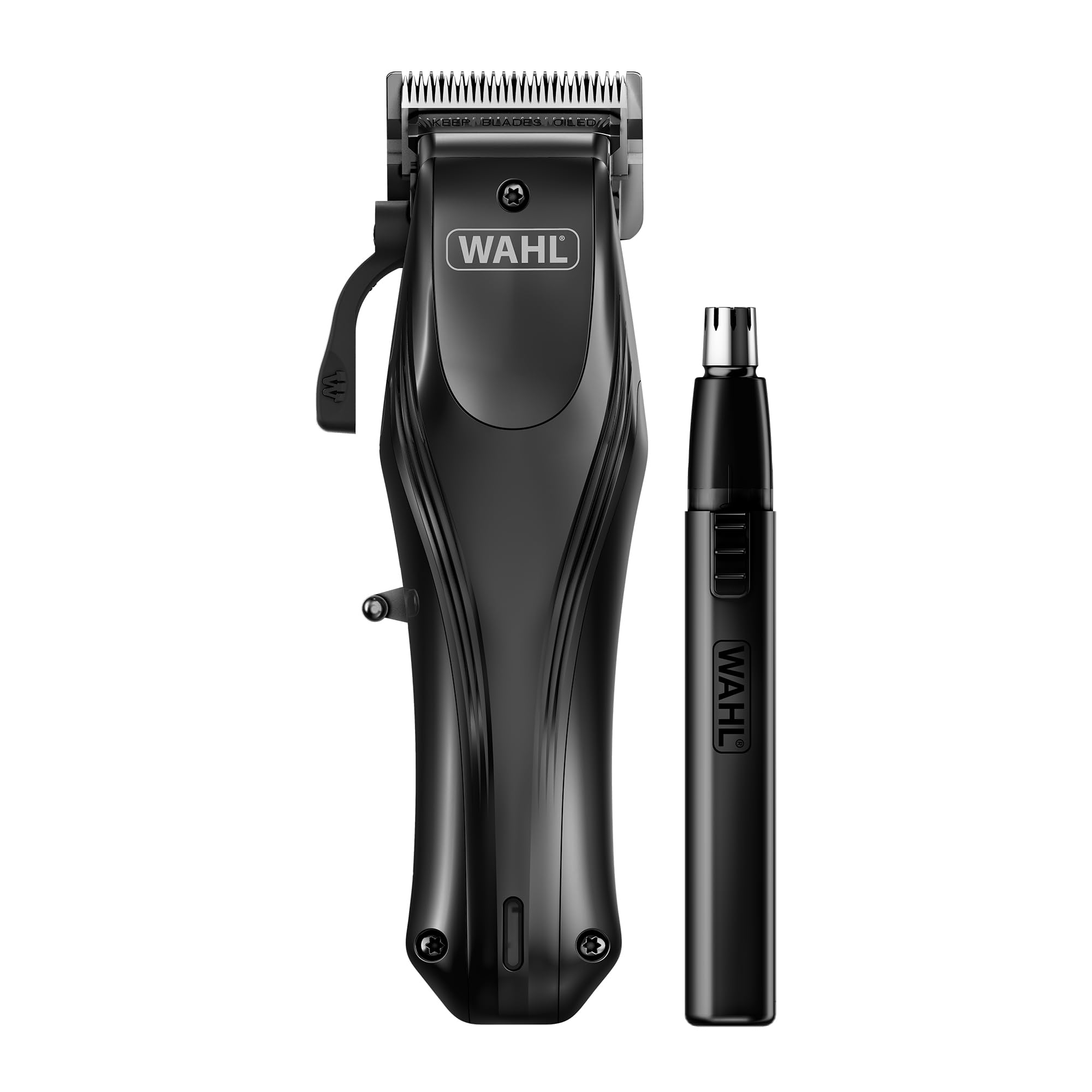 Wahl Rapid Clip Cortapelos para Hombre con Cortapelos para Orejas y Nariz + Travel Shaver Gold Edition - Cortapelos Inalámbrico Recargable por USB con Batería de Litio y Afeitadora de Viaje para Pelo