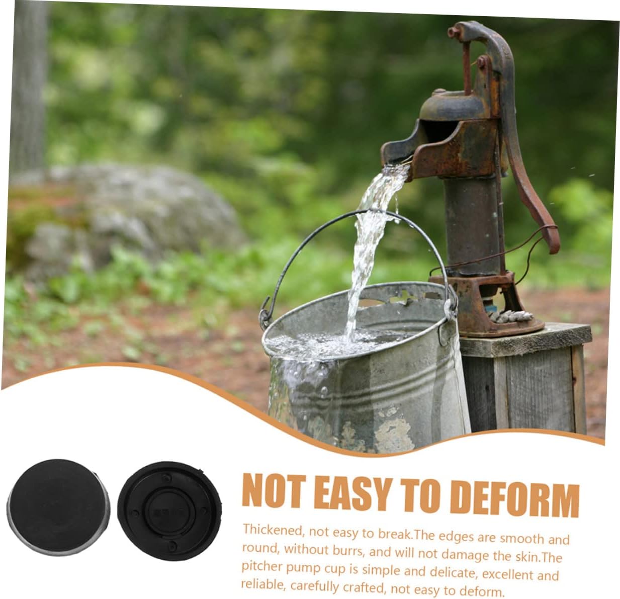 3Pcs Manual Pump Rubber Water Pump Parts Replacement Cups Suitable for Type