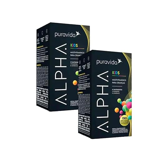 KIT 2 Alpha Kids 150 Mini Capsulas - Puravida