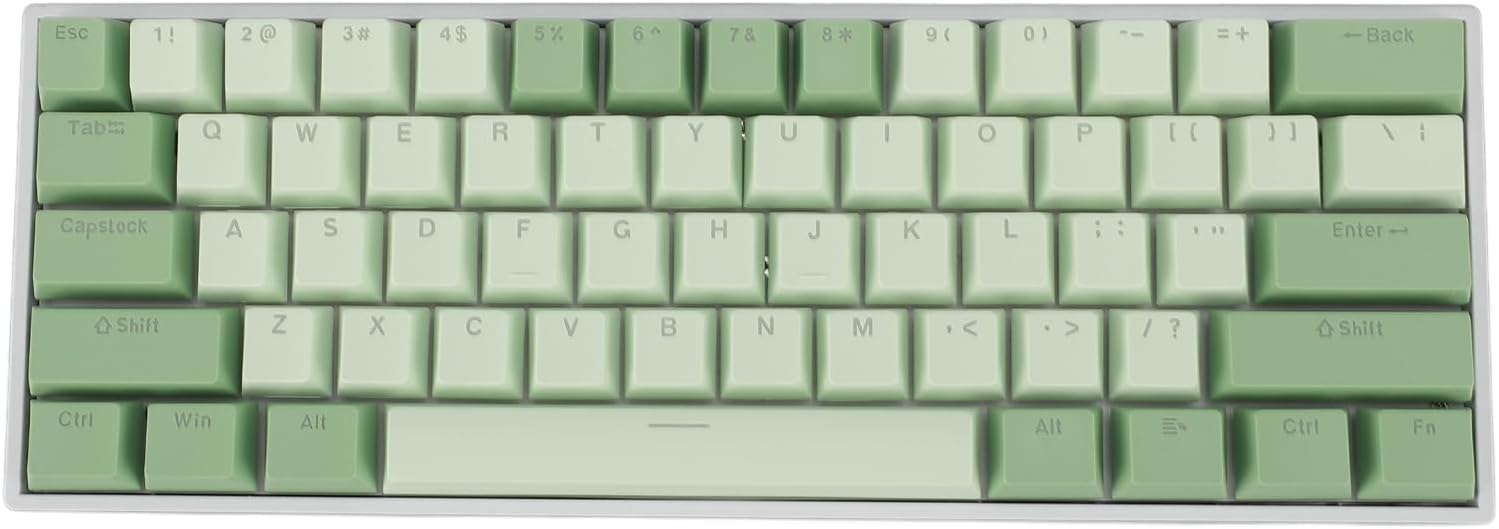 61 Keys Mechanical Keyboard, RGB Hot Swappable, Wired Red Switch, Compact Gaming Keyboard for, HarmonyOS, PC, Laptop