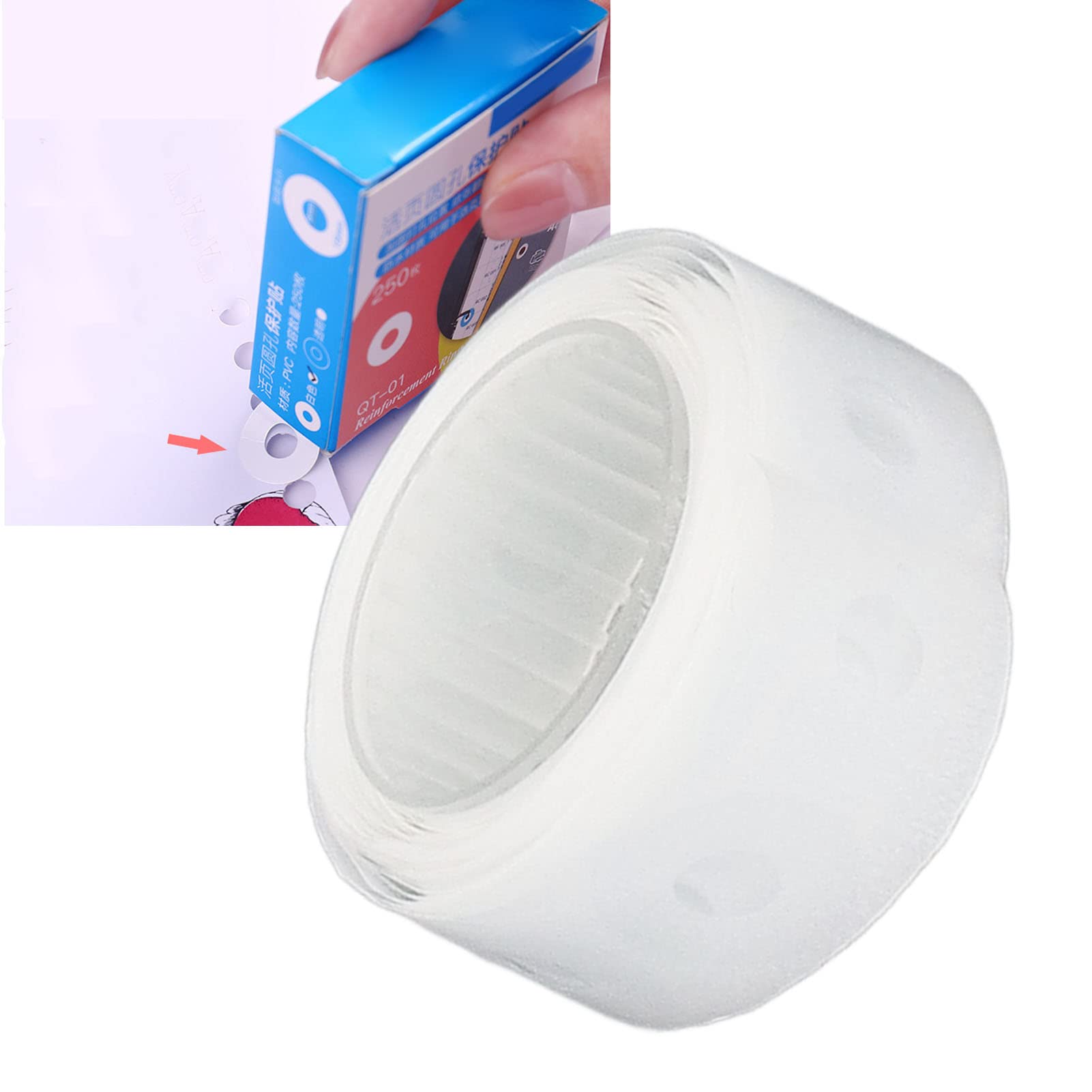 Renforts Autocollants Pour Trous De Perforation – Lot D’environ 250 – PVC étanche – Pour Protéger Feuilles, Classeurs, Albums