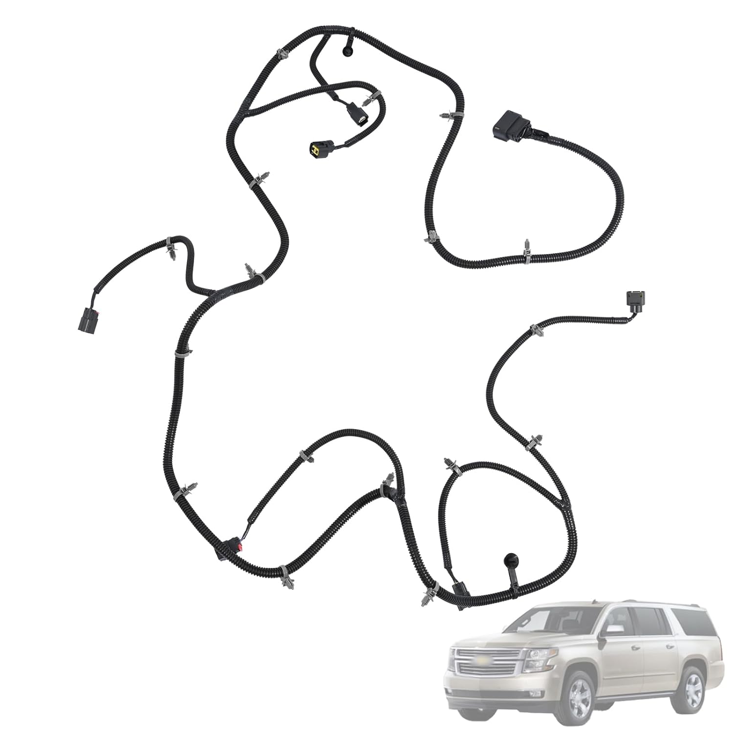 84307173 Front Bumper Parking Distance Aid Wiring Harness Compatible with Chevrolet Tahoe Suburban 2015 2016 2017 2018 2019 2020 Front Object Alarm Sensor Harness Replaces 23181386