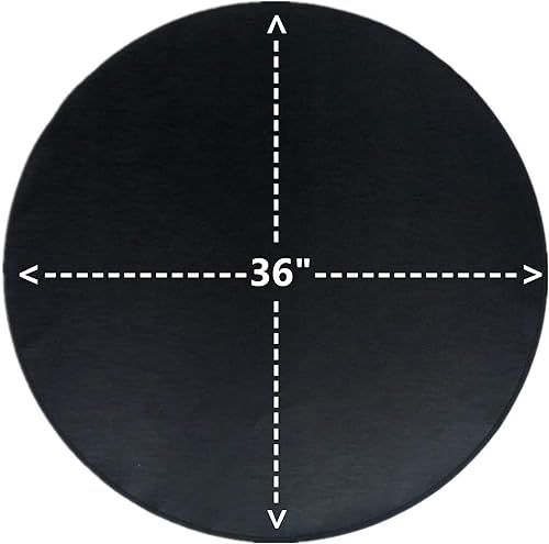 Miniatura 7 de Tapete redondo de brasas para debajo de la parrilla, tapete para fogatas para terraza, ignífugo, resistente al calor, parrilla de gas, freidora de
