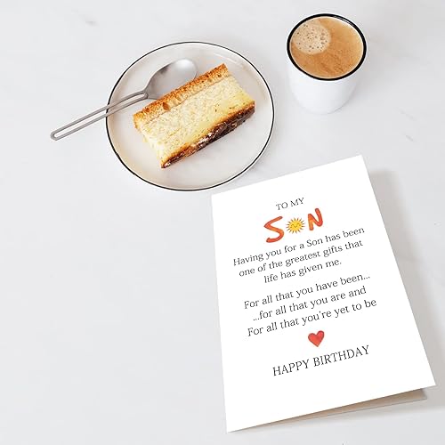 Miniatura 4 de Tarjeta de cumpleaños para hijo, tarjeta de feliz cumpleaños para hijo, tarjeta de felicitación de cumpleaños de padres, Having You For A Son Has