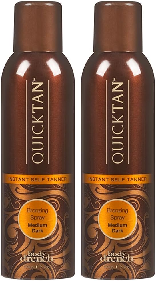 Body Drench QuickTan Instant Bronze Self Tanning Spray – Fast-Drying Self Tanner Spray for Natural-Looking Tan, 6 oz, 2 Pack