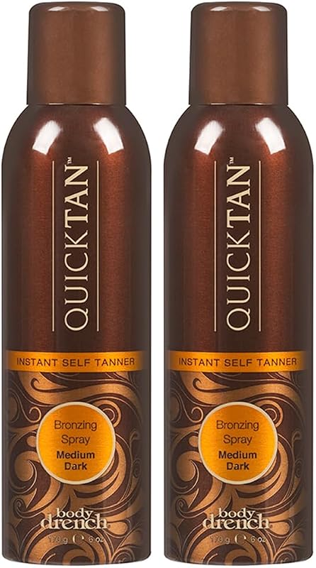 Body Drench QuickTan Spray Autobronzeador Instantâneo sem Sol Medium Dark, Pacote com 2