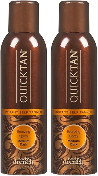 Body Drench QuickTan Instant Bronze Self Tanning Spray – Fast-Drying Self Tanner Spray for Natural-Looking Tan, 6 oz, 2 Pack
