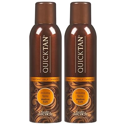 Body Drench QuickTan Instant Bronze Self Tanning Spray – Fast-Drying Self Tanner Spray for Natural-Looking Tan, 6 oz, 2 Pack