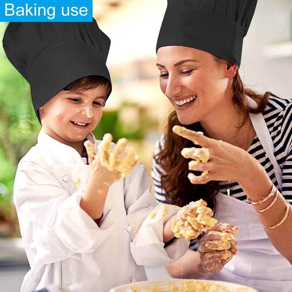 Chef Hat, Adult Premium Adjustable Elastic Baker Kitchen Cooking Chef Cap… - Image 4