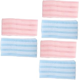 فوميز. 6 قطع من مناشف الحمام بشريط سحب للظهر، حزام فرك الظهر وتقشير الظهر، منشفة استحمام للاستحمام والظهر، ليفة استحمام اسفنجية، ليفة استحمام مريحة للرجال