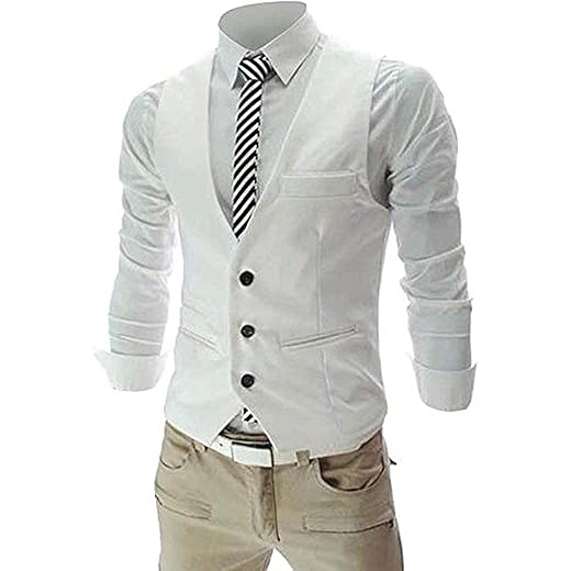 Mens Poly Viscose V-Shape Waistcoat