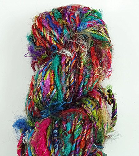 100G/ 1 Skein Recycled Banana Silk Yarn Hand-Spun Soft Yarns - Multicolor #TOP5