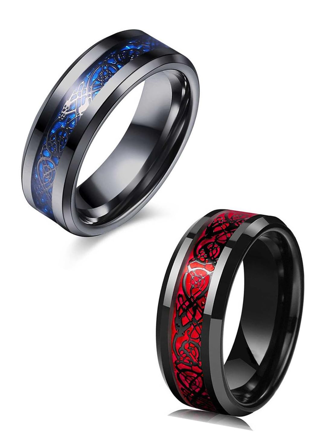 MEENAZ Rings for Men Combo Boys Boyfriend gents friends Blue Ring for Boys 2 Dragon Black Chain Stainless Steel finger Rings Stylish Birthday Gift Anniversary Husband Valentine Gifts Fashion 219_19 (B0C9X8ZMKV) Amazon Price History, Amazon Price Tracker
