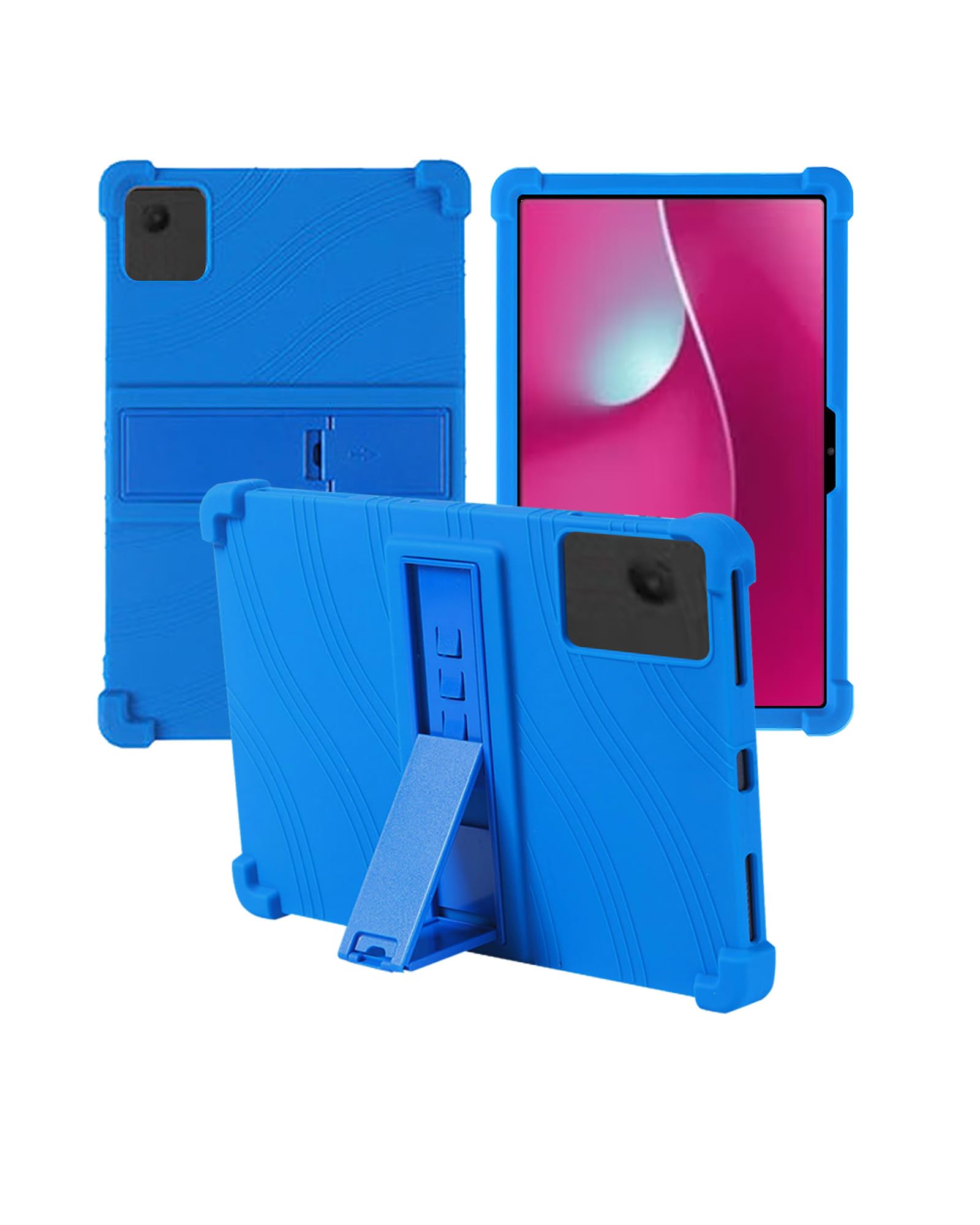 for T-Mobile REVVL Tab 2 5G 10.1 Inch Tablet Case,BOVUGAC Soft Silicone Adjustable Stand Shockproof Kids Friendly for T-Mobile REVVL Tab 2 2025 10.1"