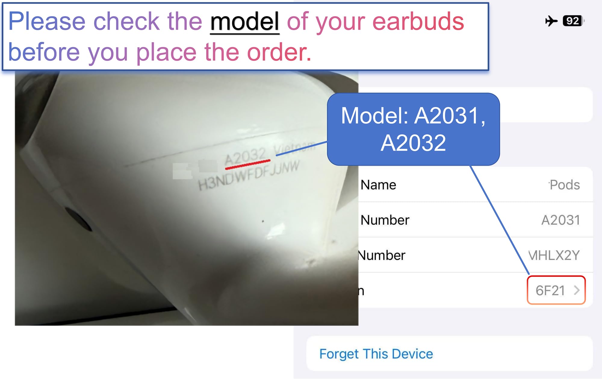 OEM Left and Right Earbuds Replacement for Pod 2nd Gen - Dettaglio