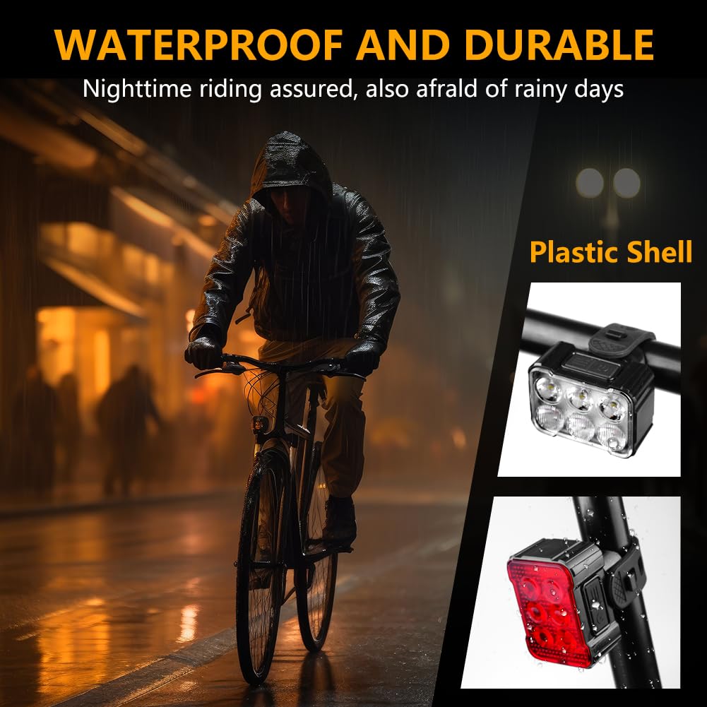 Waterdicht LED achterlicht voor de fiets, oplaadbaar met USB