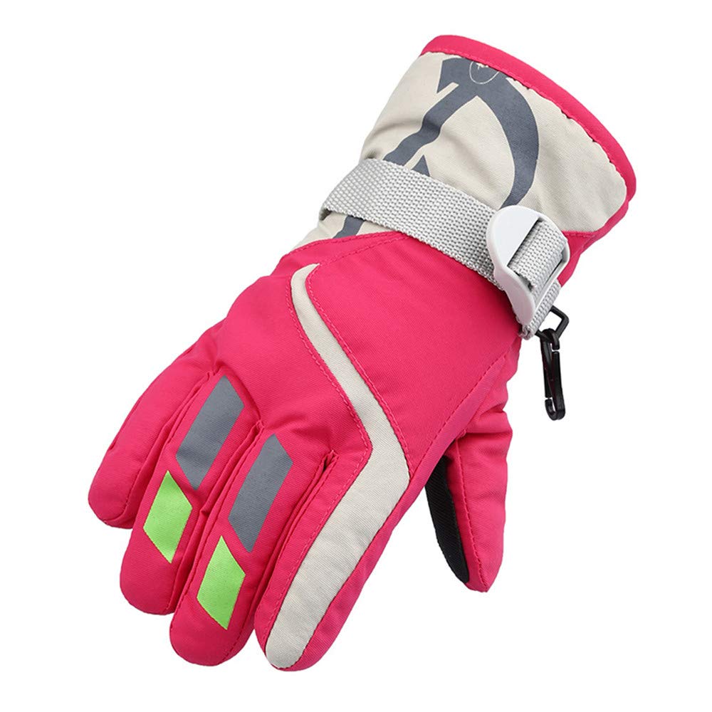 Wasserdichte Skijacke Warmer Winter Outdoor Kinder Skihandschuhe Reithandschuhe Winter Verdickung Wandern Warme Handschuhe Wasserdichte rutschfeste Skihandschuhe Zum einfachen Transport Ihrer Skyausrü