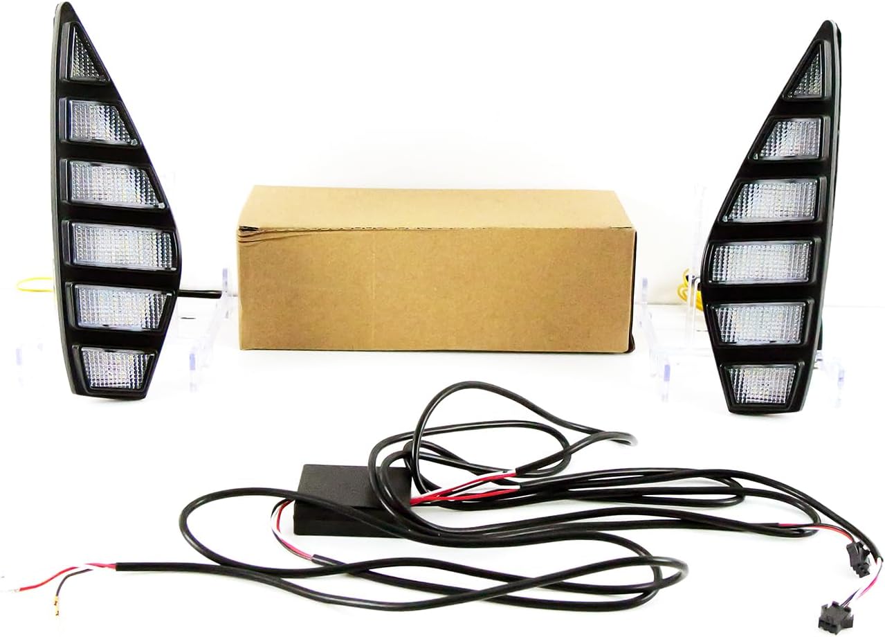 LED DRL Fog Lights Fit for 2025 Honda Civic Driving Lamp Daytime Running Lights & Turn Signal Lights, White & Amber Switchback Easy Installation