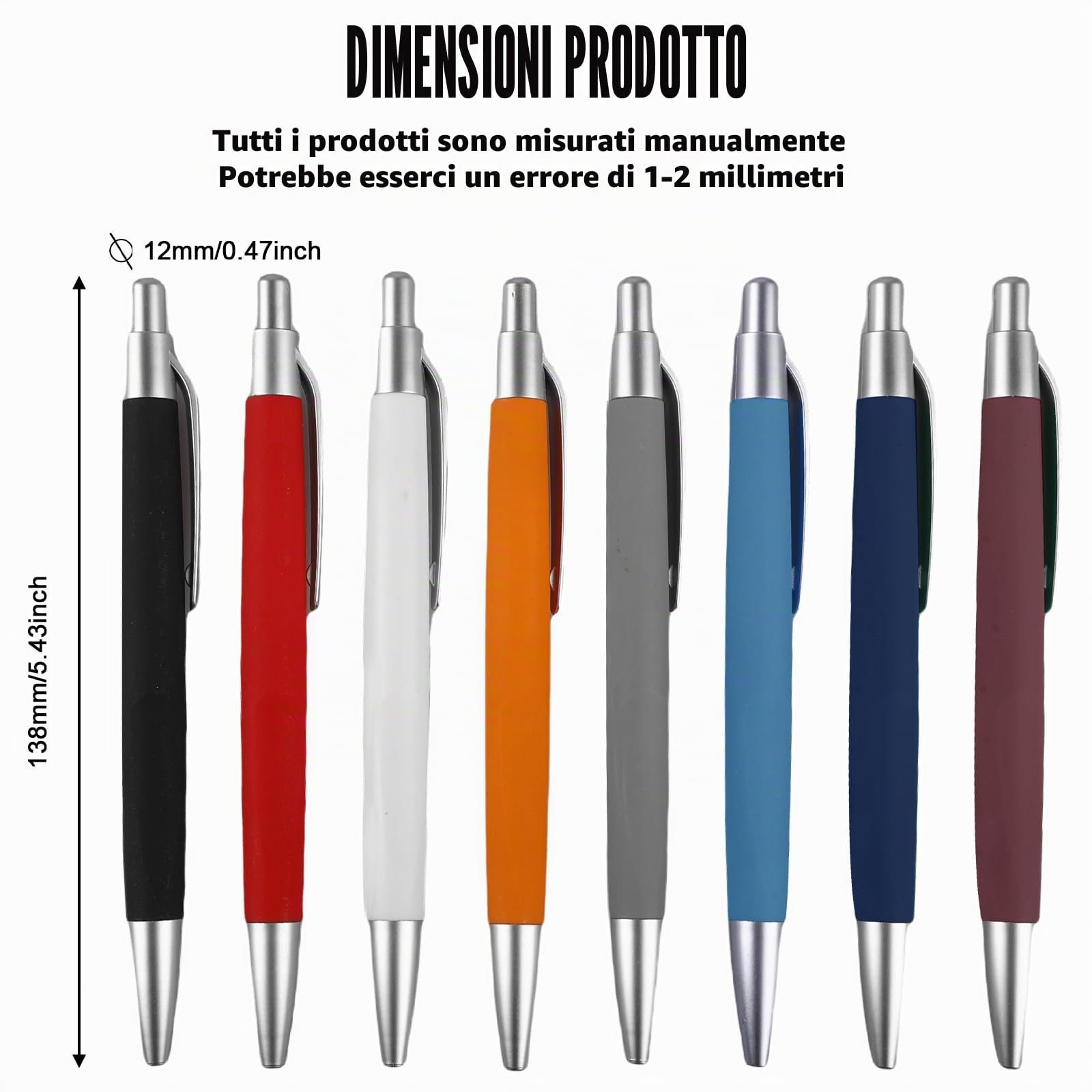 GBKDQQ 100 penne a sfera ergonomiche, antiscivolo Kulli, per ufficio e casa, colore casuale