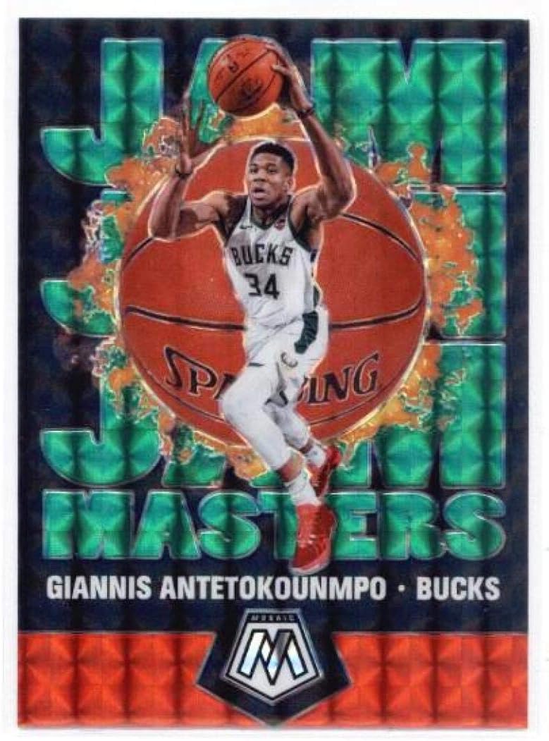 2019-20 Panini Mosaic Jam Masters Mosaic Green Prizm #19 Giannis Antetokounmpo - Milwaukee BucksNBA Basketball Card NM-MT Refractor