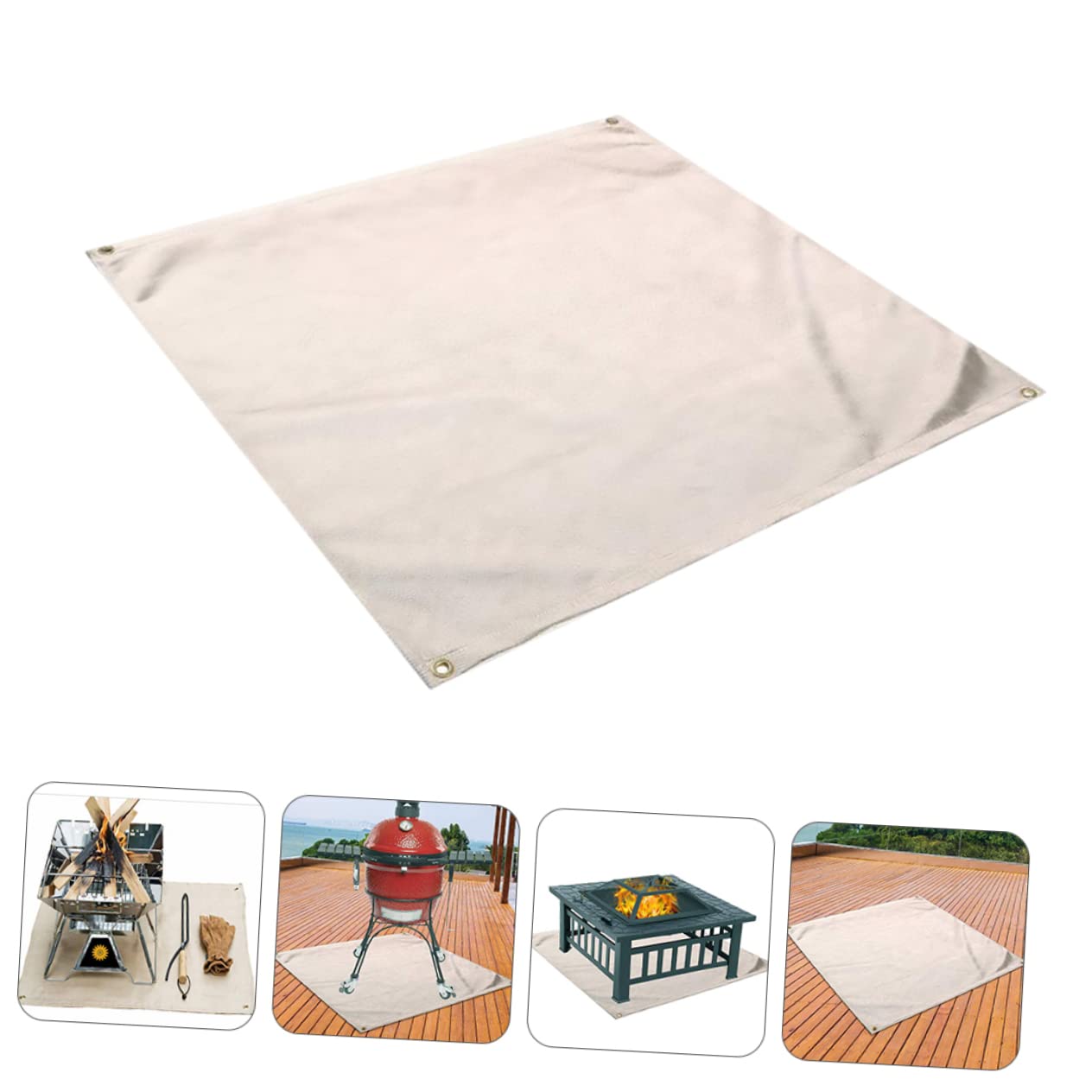 Sosoport 1pezzi Tappetino Ignifugo per Stufa Legna Tappetino sotto La Gas Tappetini per Barbecue Accessori per Barbecue Realizzato Durevole Proteggi Tuo Terrazzo Patio o Pavimento del Garag