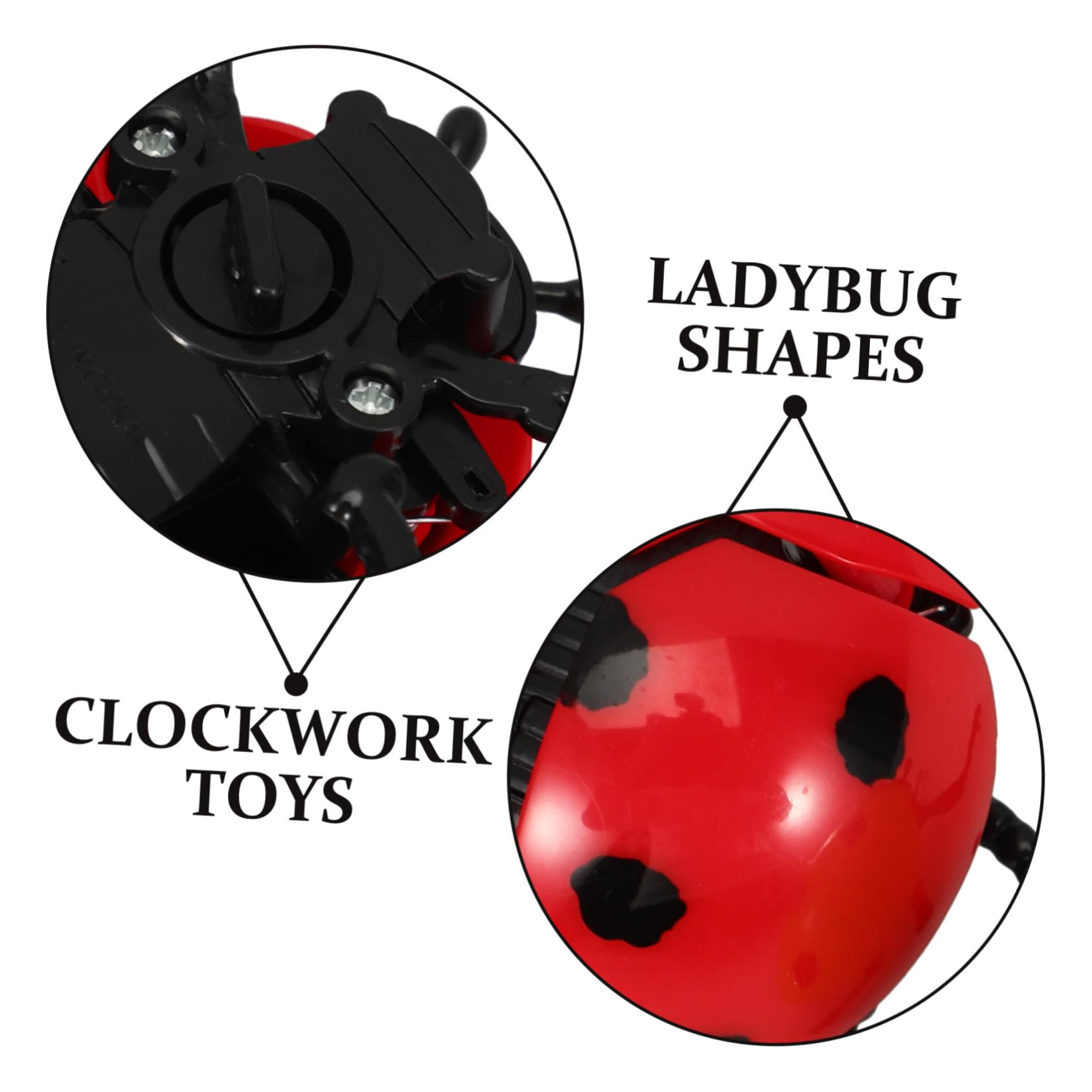 minkissy 2 Giocattoli Educativi da Carica Forma Coccinella Rosso e Verde Realistico e Sicurezza per Stimola Coordinazione e Prescolare