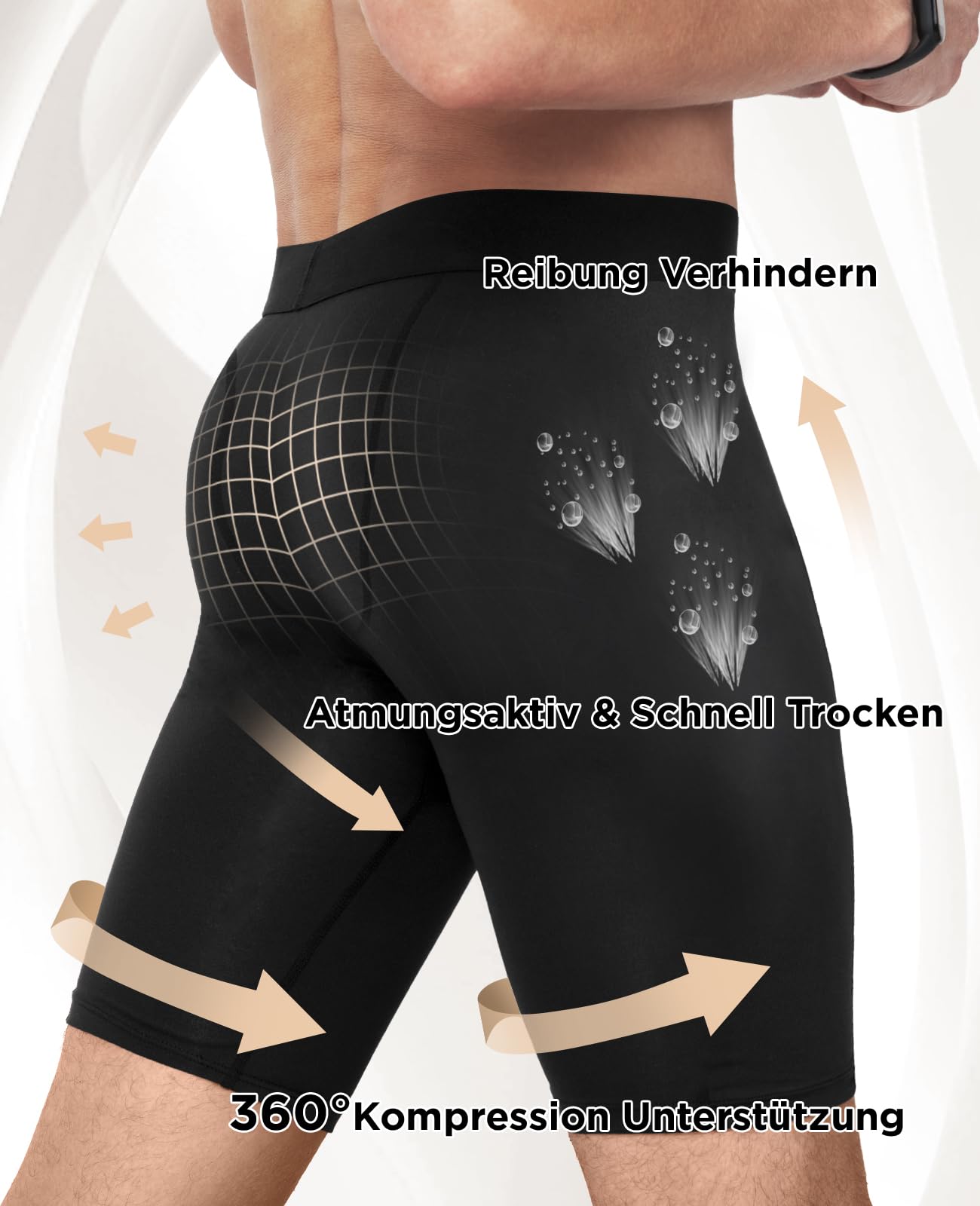 Niksa 1 oder 3 Pack Herren Kompressionsshorts,Schnelltrocknendes Baselayer Unterhose Tights Kurz hochwertig
