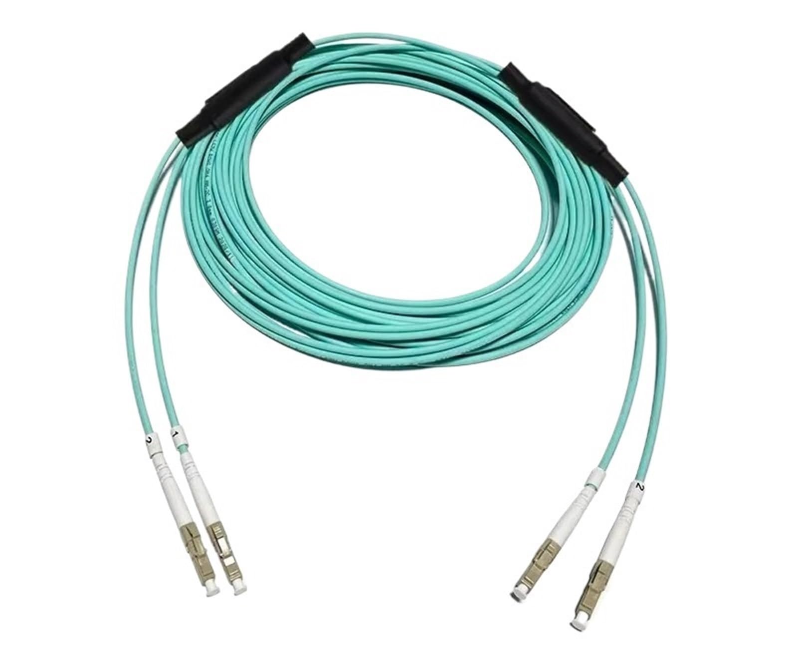 Câble patch à fibre optique blindé à 2 fils pour l'intérieur et l'extérieur (LcA-SCA,2C Aqua OM3) 50 m