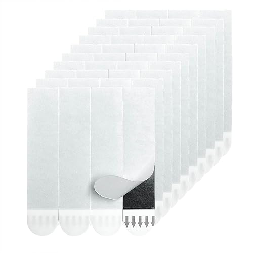 Paquete de 40 cintas de pared extraíbles sin daños, cinta de doble cara resistente, color negro, reemplazo de tiras para colgar cuadros, tiras