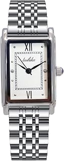 Ladies Classic Rectangle Watch Waterproof Analogue Quartz Watch Retro Roman Numeral Dial Wristwatch Simplicity Stainless Steel Watch