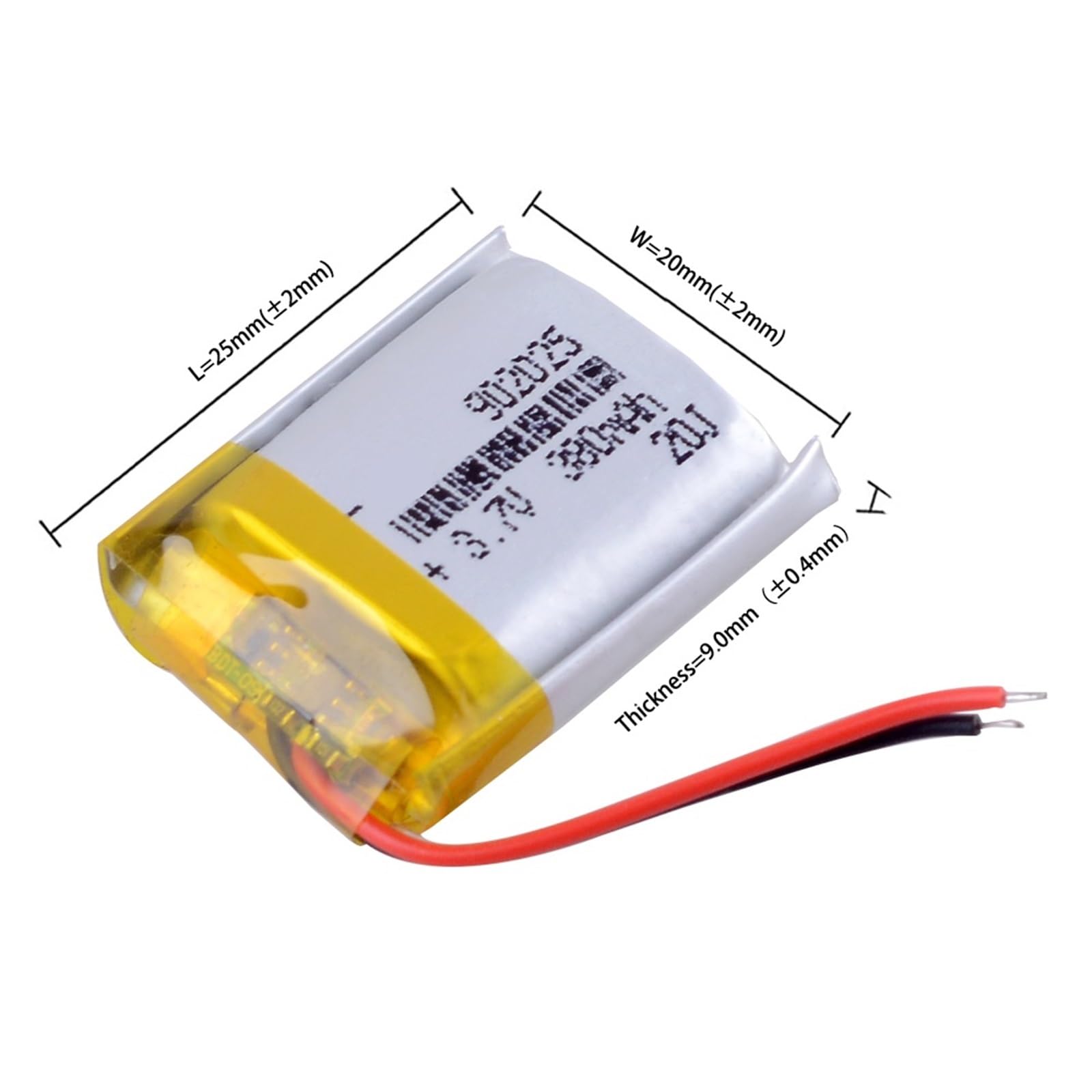 902025 de 3,7 V y 380 mAh (1/3/10 Unidades) | 10pcs