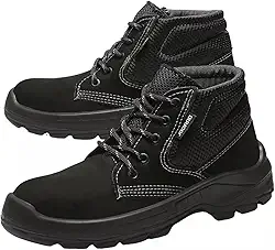 Bota Botina Nobuck Epi Bracol Bae Dubai Cor Preto Bico Pvc