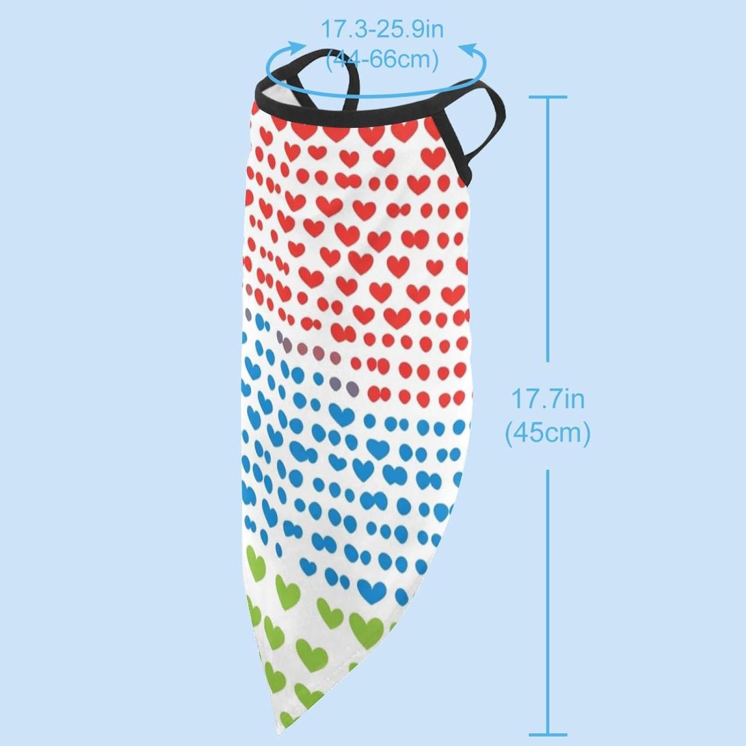 4 Pack Flat Doodle Hearts (1) Neck Gaiter Face Scarf Cover Sun Protection Balaclava Cloth Bandanas with Ear Loops