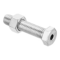 Vista 17 de PATIKIL Tornillo hexagonal externo hueco M12x20mm, 2 juegos de tornillos cilíndricos de rosca de lámpara a través del perno de agujero con tuerca